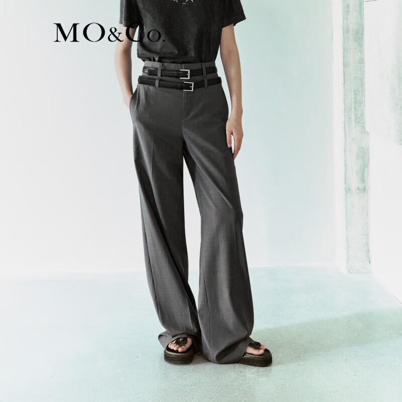 MO&Co. High-Waist Wide-Leg Trousers with Belt