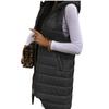 Womens Ladies Warm Plus Size Solid Color Hooded Single Breasted Medium Length Cotton Jacket Waistcoat Slim Cardigan Coat