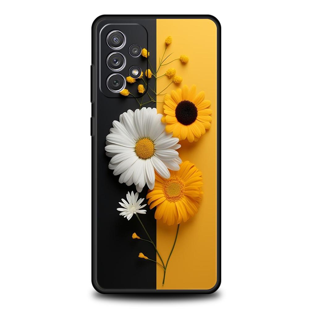 Sunflower Phone Case for Samsung Galaxy A15 A14 A25 A54 A34 A51 A71 A72 A73 A32 A52 A52S A11 A21S A31 A41 5G Soft Shell Capa Bag