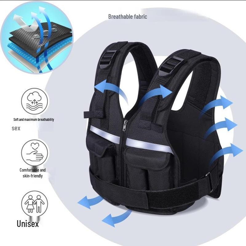 Adjustable Reflective Weighted Vest for Fitness Training