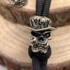 Skull Hat Cowboy Brass Knife Bead EDC Outdoor DIY Accessories Woven Lanyard Pendant Jewelry Punk Bracelet Charms