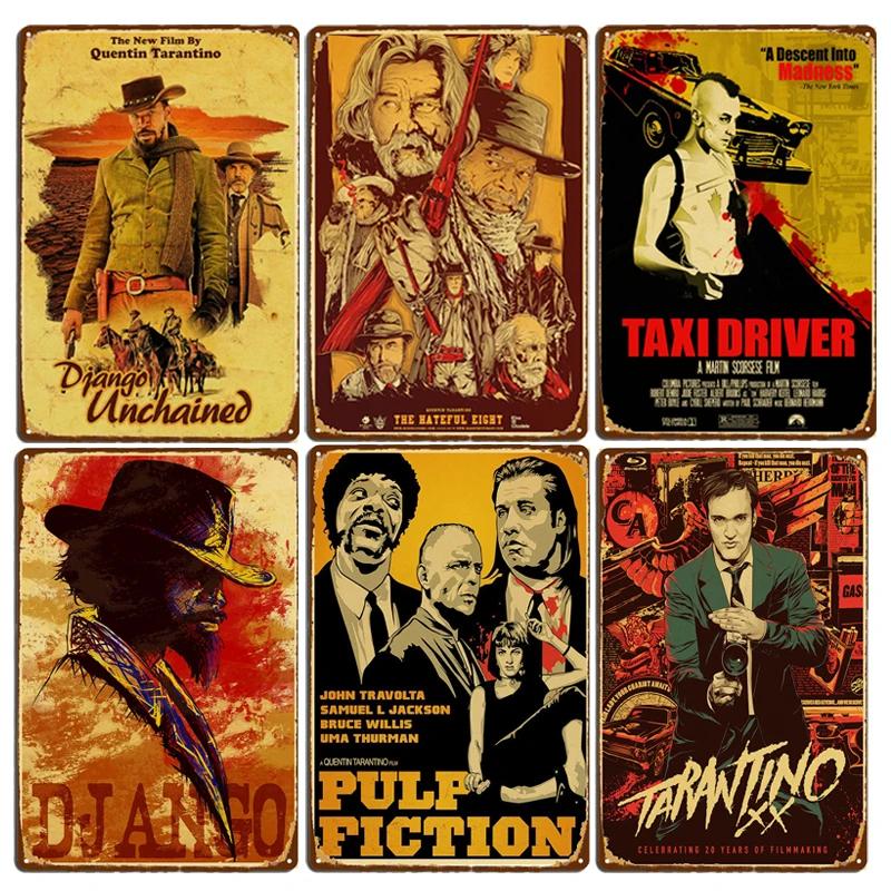 Metallblechschild Vintage Shabby Dekorative Schilder Quentin Tarantino Film Schilder Haus Schlafzimmer Wandplatte Poster Dekor Blechschilder