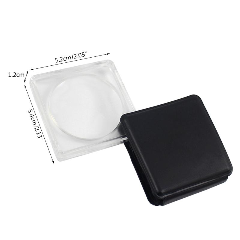 5X Mini Magnifying Glass Folding Pocket Magnifier Pull-out Pocket Magnifier for Reading Science Jewelry Books Outdoor