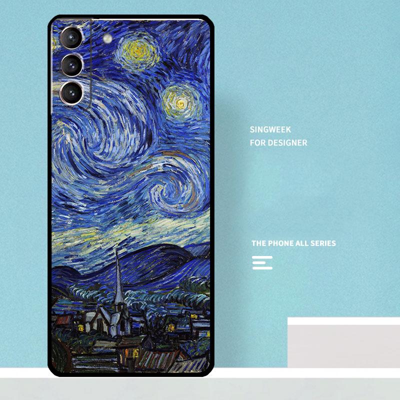 Van Gogh Starry Night Case For Samsung Galaxy S25 Ultra S20 S21 S22 S23 S24 Ultra S9 S10 Plus S25 FE Phone Cover
