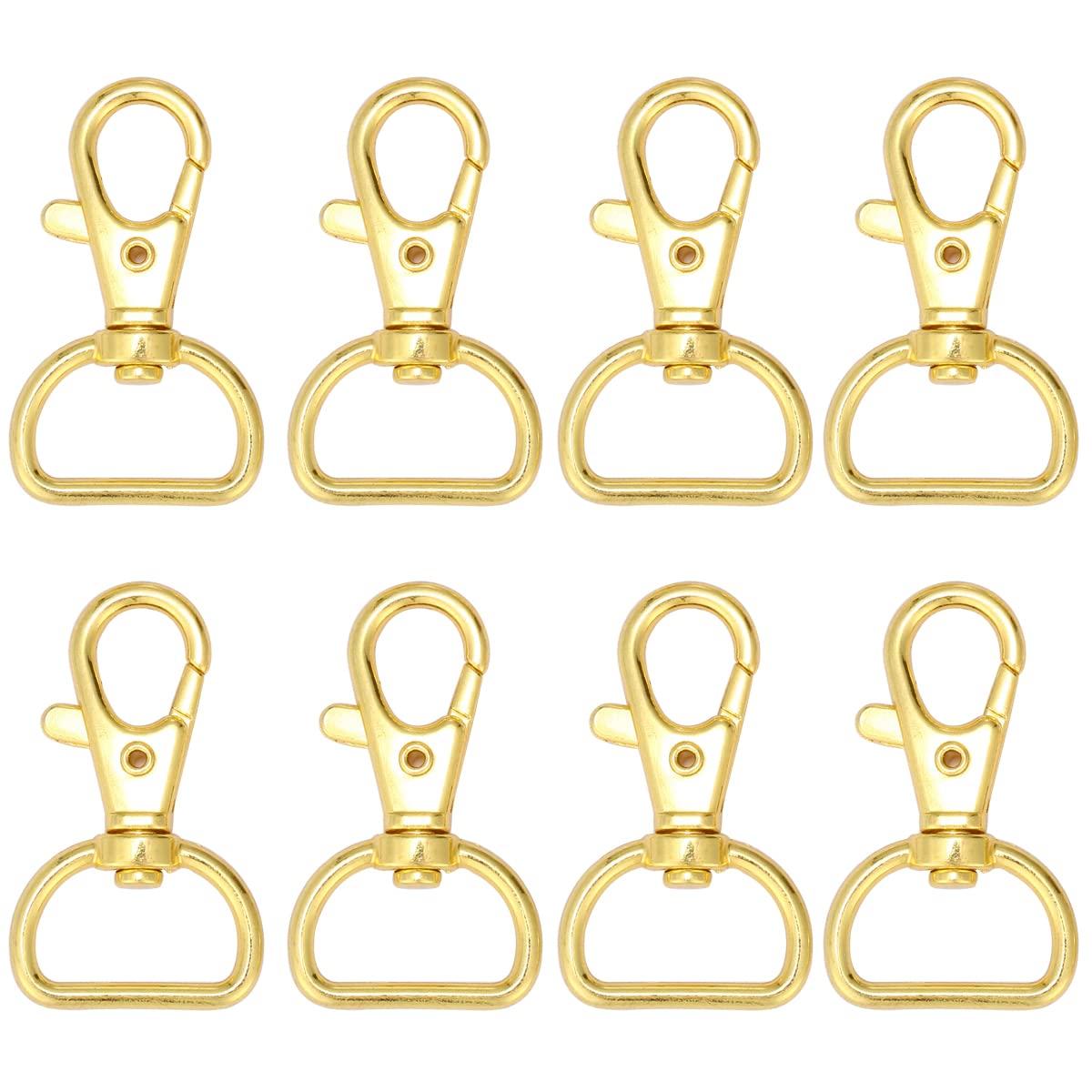 

20 вращающихся рычажных застежек для рюкзаков, сумок, детали ручной работы (Внутренний диаметр 20 мм, Золотой)