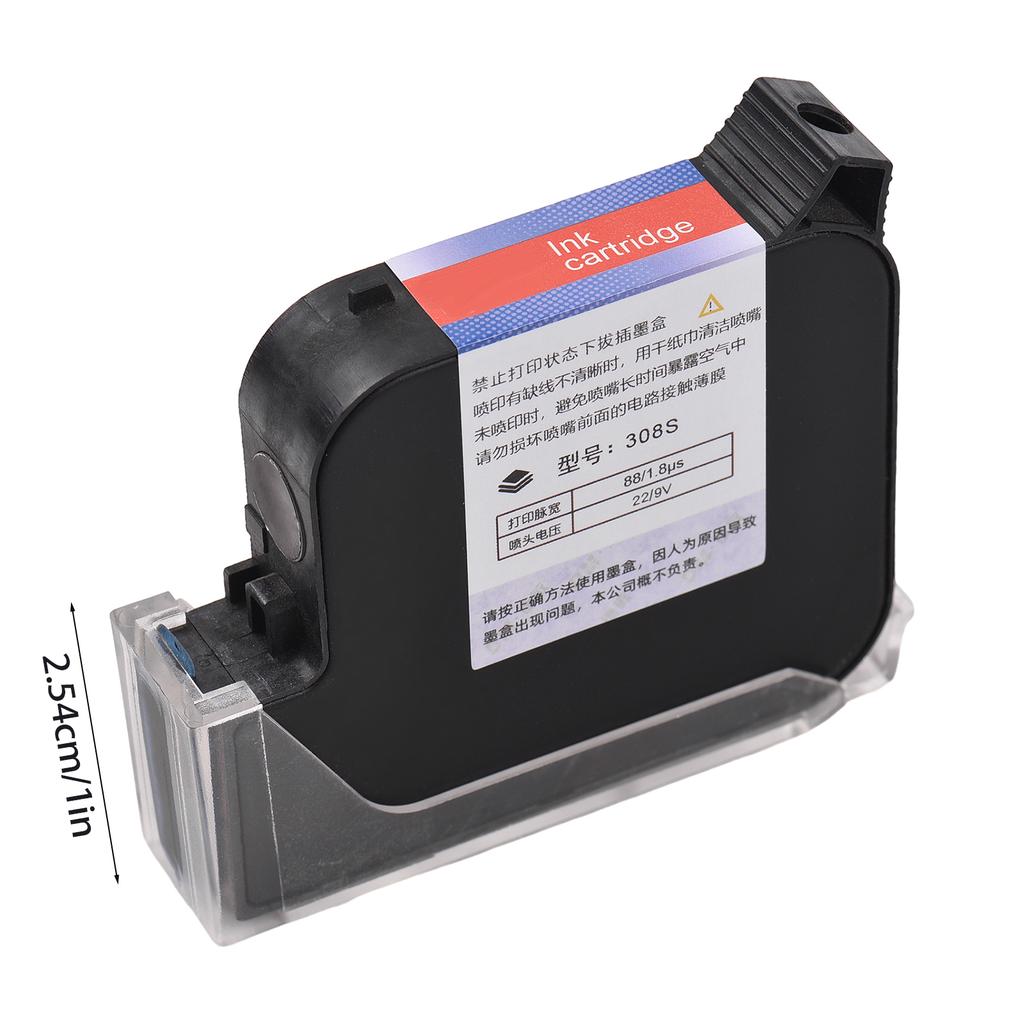 308S Ink Cartridge Replacement Quick Drying 45ml for M20 T50 Handheld Inkjet Printer(Black)