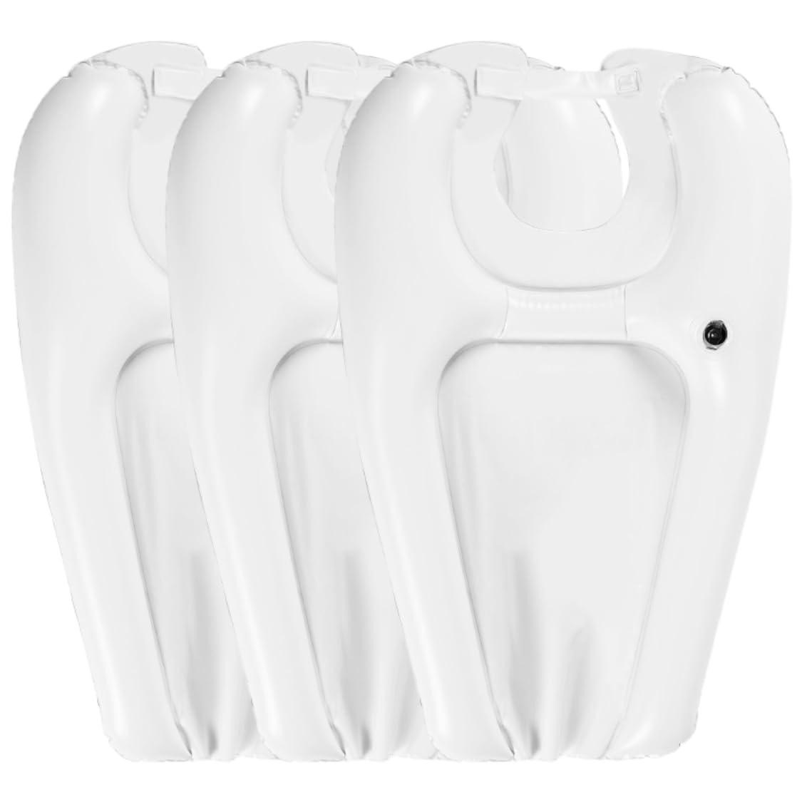 

adelphos Шапочка для мытья волос для пожилых людей Двойной клапан для предотвращения ШАМПУ1 Взрослые, Винил, Надувная, Складная, Легкая, Обратный поток, (3 куска) белый