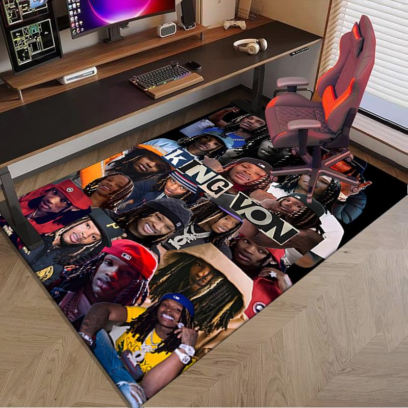 King Of The Rapper Carpet, Chair Rug,Rug for Office Bedroom Living Rooms, Doormat Decor Fan Gift Christmas Gift