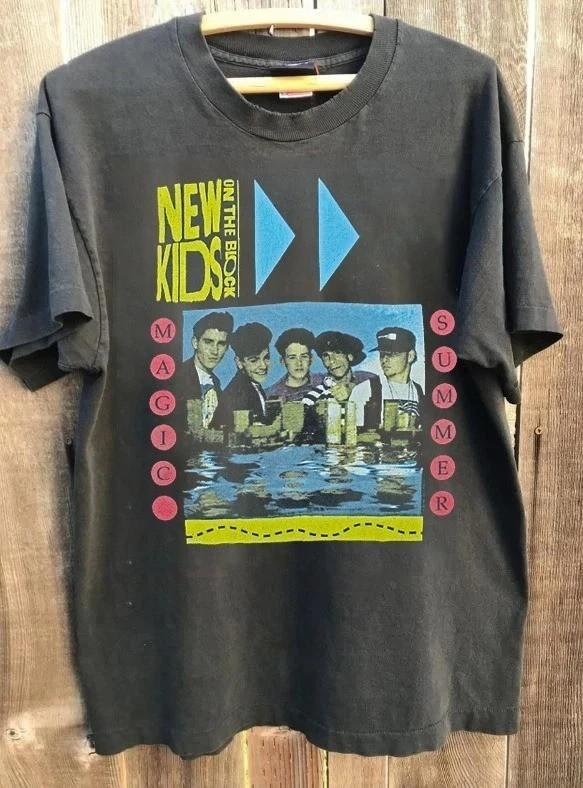 1989 New Kids On The Block Magic Summer Tour Charcoal T shirt