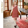 Little Naive Girls' New Chinese Style Quilted Vest Dress