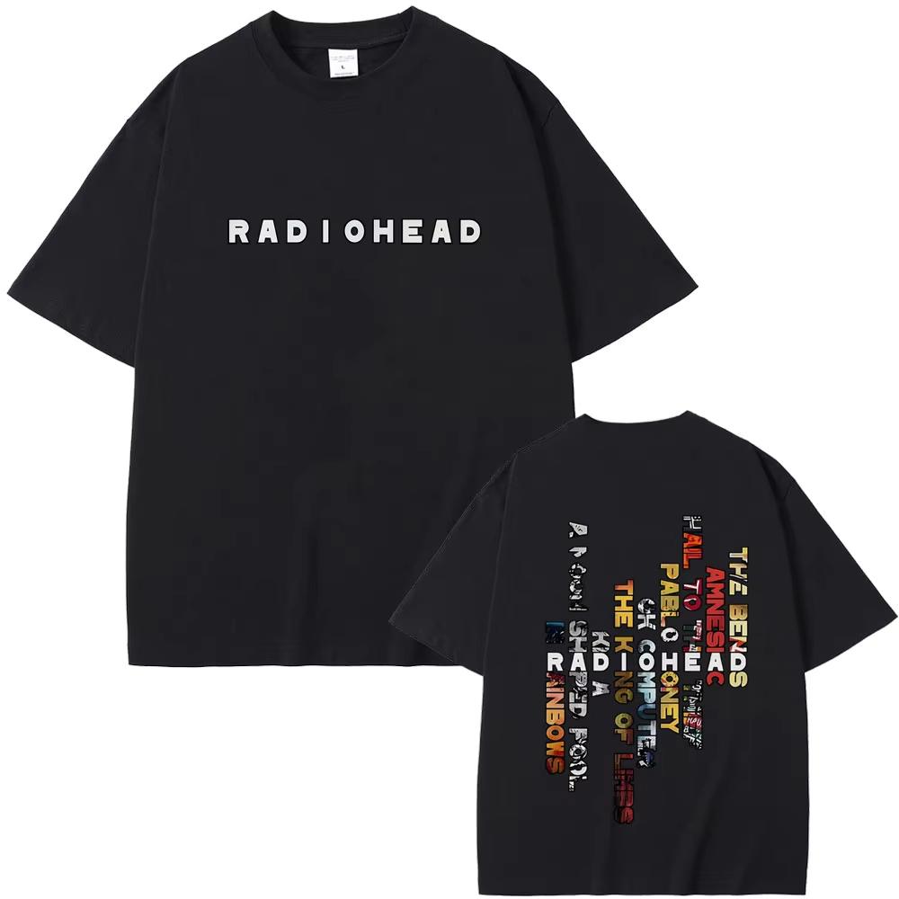 

Rock Band Radiohead Music Album Cover Graphic T-shirt Men Women Hip Hop Gothic Oversized T Shirts Male Casual Soft Cotton Tsh... S разноцветный
