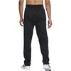 Nike Solid Color Logo Embroidered Fleece-Lined Sweatpants With Elastic Waist Men bottoms Black DQ4857-010
