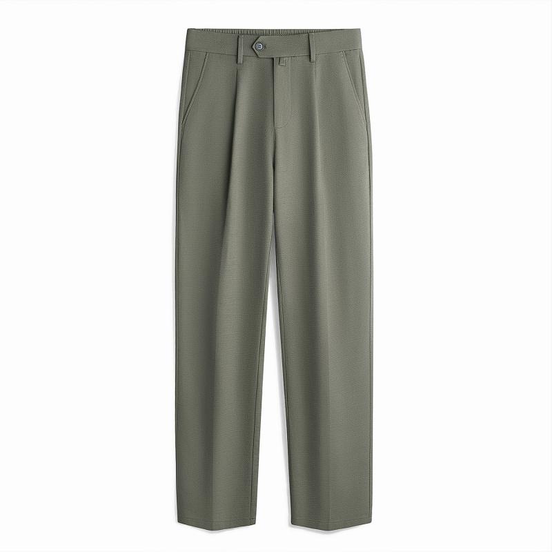 

New hemp fabric spring-summer straight-leg business pants for men, loose cotton-linen casual trousers Xxxl (90.00 Kg-100 kg