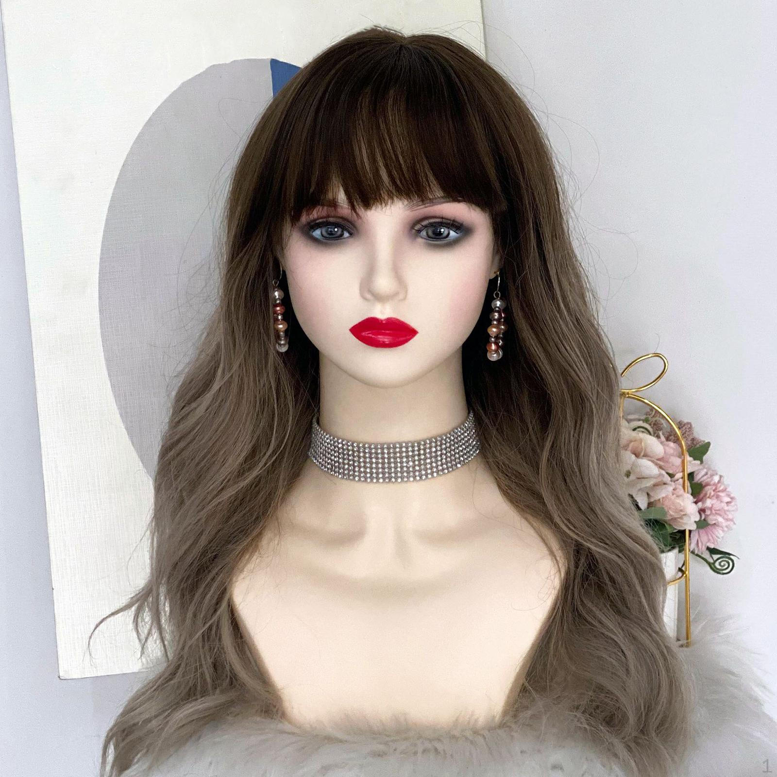 

Female Head Mannequin Manikin Holder Display Model with Shoulder for Earrings Hats Making Styling Red Lip
