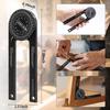 Aluminum Miter Saw Protractor 7-Inch Rust Proof Angle Finder Featuring Precision Laser Engraved Scales