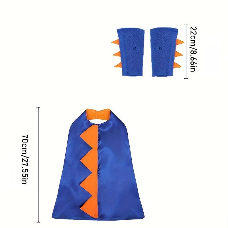 1 Stück Dinosaurier-Umhang für Kinder, Umhang, Dinosaurier-Umhang und Handgelenkschutz, Set mit Make-up-Kostüm-Requisiten, Halloween-Kostüm, Performance-Kostüme, Urlaubs-Performance-Kostüme