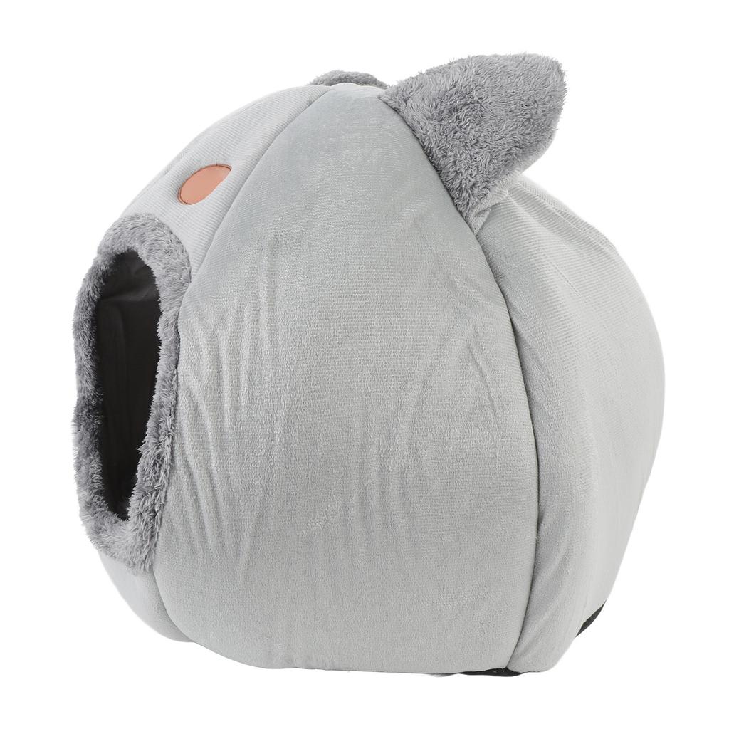Cat House Half Enclosed Warm Cat Cave Easy To Clean Padded Round Pet House For Winter XL