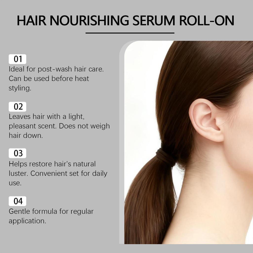 Siero Roller per Capelli, Idratazione Delicata del Cuoio Capelluto, Rinfrescante e Lisciante, Texture Leggera, Massaggio Quotidiano del Cuoio Capelluto e Cura Nutriente