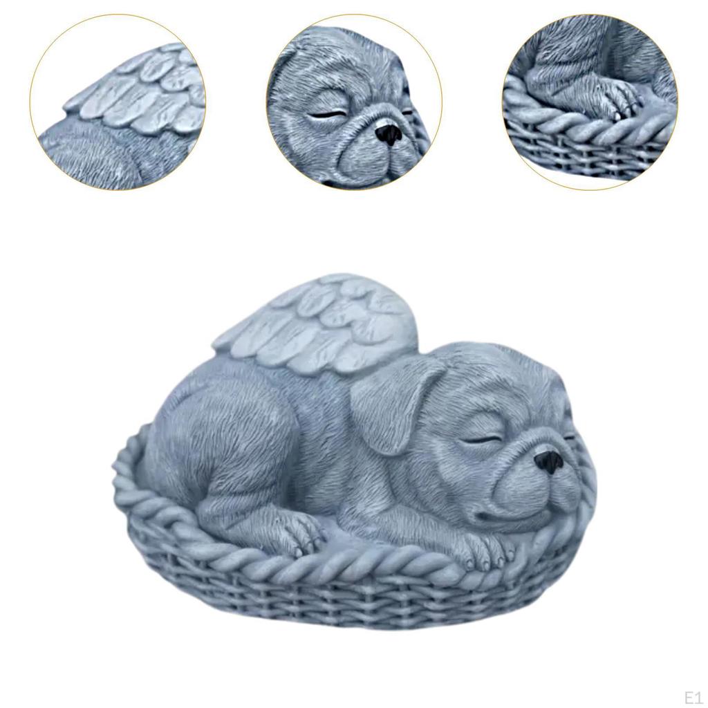 Angel Dog Figure for Garden Decor and Home Use