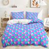 Ombre Gradient Colorful Fish Scales Mermaid Kids Duvet Doona Quilt Cover Bed Set