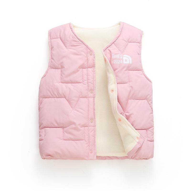 Korean Style Fleece-Lined Cotton Vest for Toddlers – Boys and Girls (Small To Large) Warm Autumn/Winter Clothing