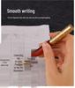 Retro Brass & Sandalwood Pocket Fountain Pen Set – Signature Calligraphy and Business Office Gift.