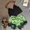 Women's Lace Pajama Set Export Sexy Elegant Pullover Lace Sleeveless Lace Suspenders Pajamas