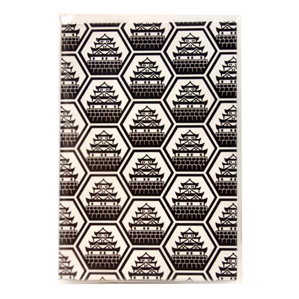 Castle Stamp Book Yuzen Washi Paper Cover Black Pocket-style - -