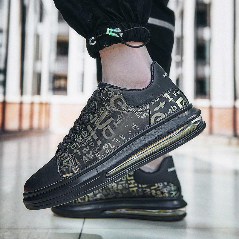 

Весной и летом популярные маленькие белые туфли студенческие универсальные туфли на воздушной подушке мужские туфли толстая подошва увеличивающая круглый носок доска туфли повседневные спо 46