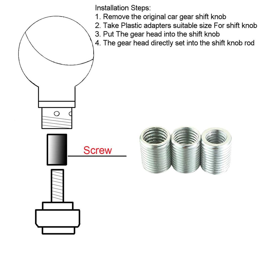 Abfer Resin Ball Shape Gear Stick Lever Shifter Knob for Auto Manual Vehicle Universal Car Accessories Interior (Blue)