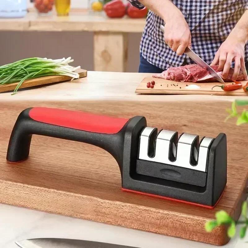 Three-stage Knife Sharpener Camping Knife Sharpener Specially Designed for Kitchen Knives Edc Three-purpose Sharpening Stone Bar