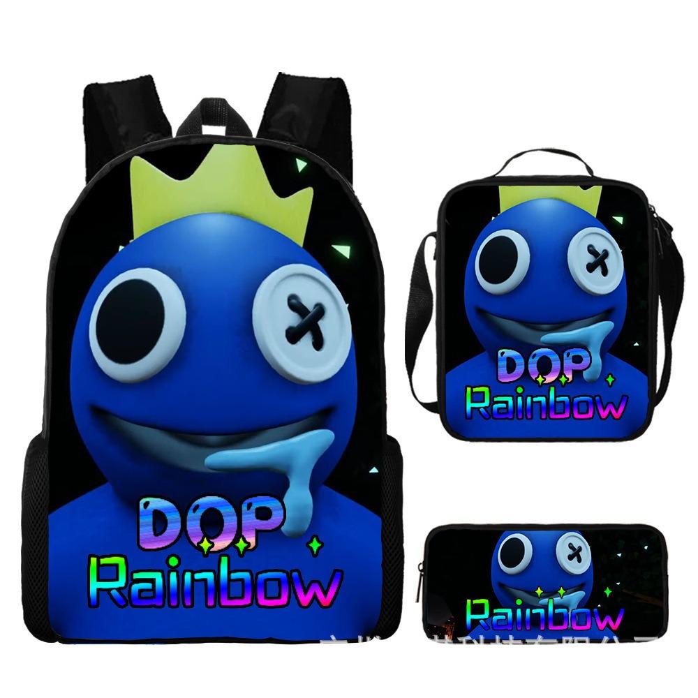 School Season New Rainbow Friends Man Backpack Handheld Lunch Bag Student School Bag 3rd Grade