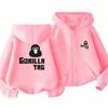 Boy Black Gray Coat Hoodies Kid Autumn Clothing Zipper Style Girl Purple Pink Tops Children Hoodie