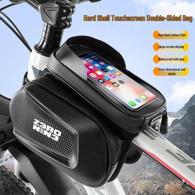 Alforja Delantera Impermeable para Bicicleta con Almacenamiento para Teléfono