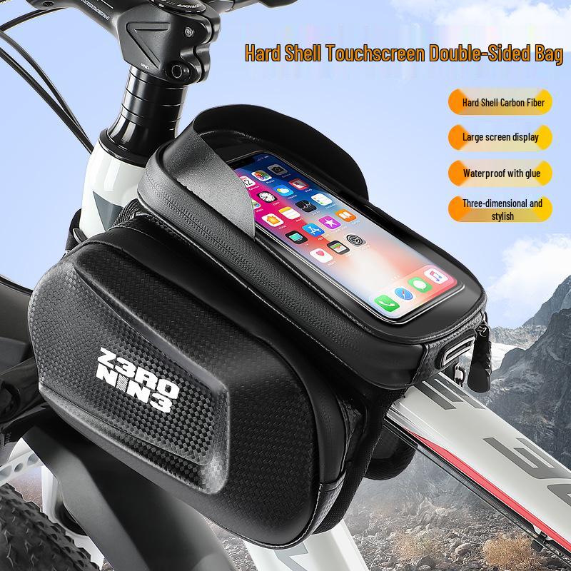Waterproof Bicycle Front Pannier with Phone Storage