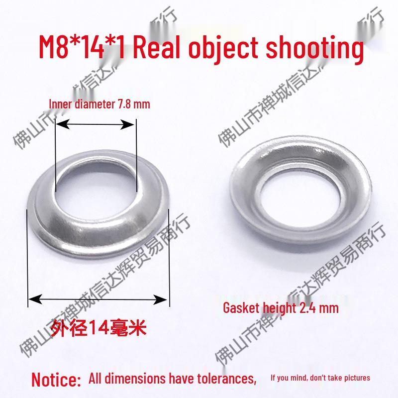 304 Stainless Steel Bowl Mat Washer and Recessed Screw Decoration Set