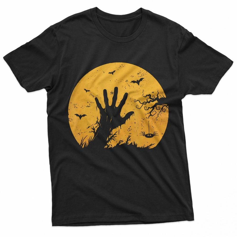 Moon Vintage Scary Spooky Horror Zombie Hand Halloween TShirt Unisex T-Shirt XXXXL