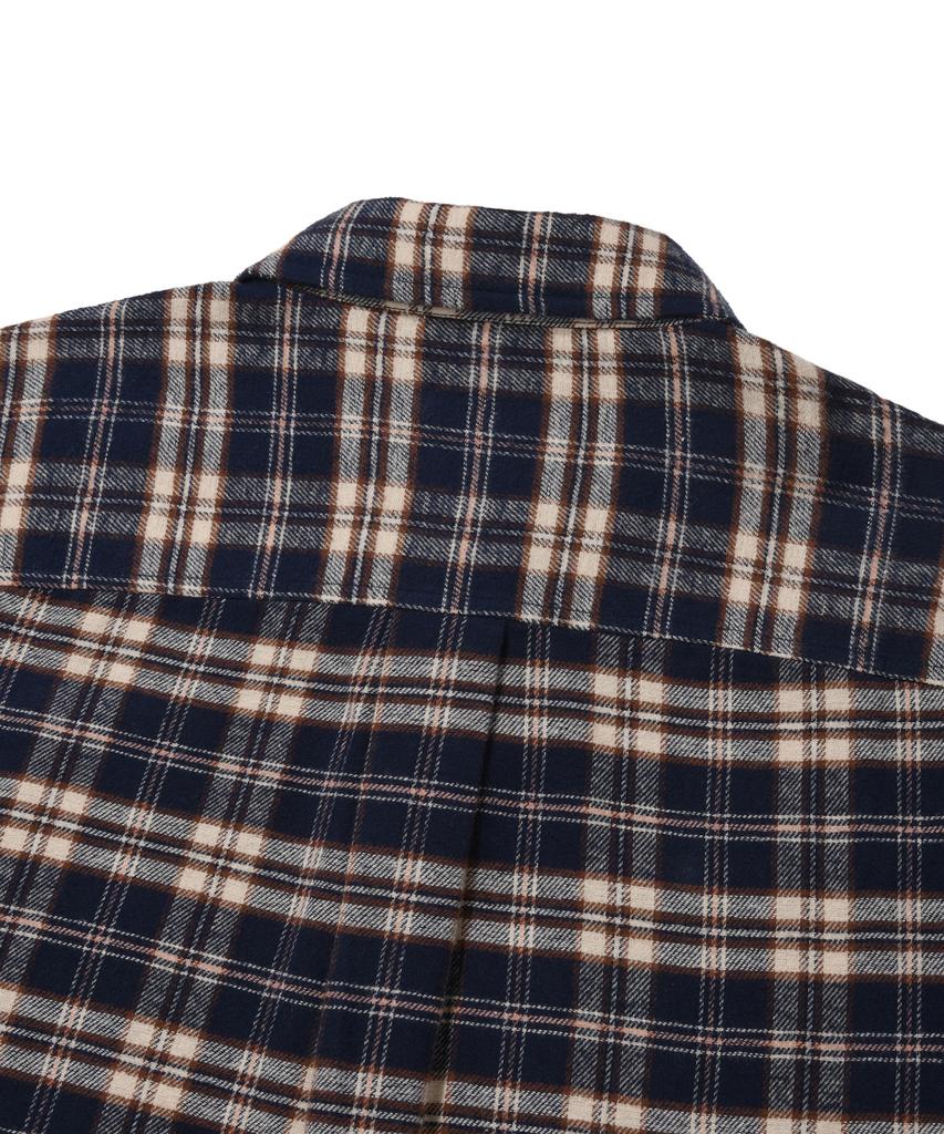 WACKY WILLY Flannel Big Check Shirt Dark Blue