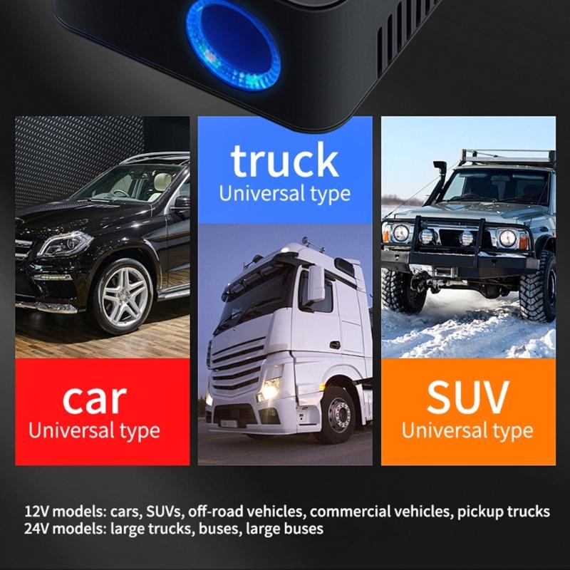 150W Car Power Inverter 12V/24VDC To 220VAC Converter with Three USB Charging Ports USB Car Outlet Adapter for Vehicle