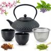 CAST IRON KETTLE 1.25L TEA TEAPERTAIN + 2x CUPS