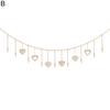 Photo Frame Hanging Rope Bohemian Style Wooden Beads Handmade Non-slip with Clip DIY Craft Gift Wall Picture Mats Clip Holder Organizer Home Decor