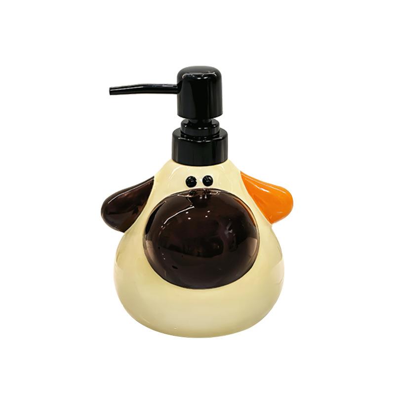470ml Welpen-Shampoo-Flasche Kreative Keramik-Lotionflasche Separate Flaschen für Haushalts-Shampoo und Duschgel Seifenspender Badezimmer
