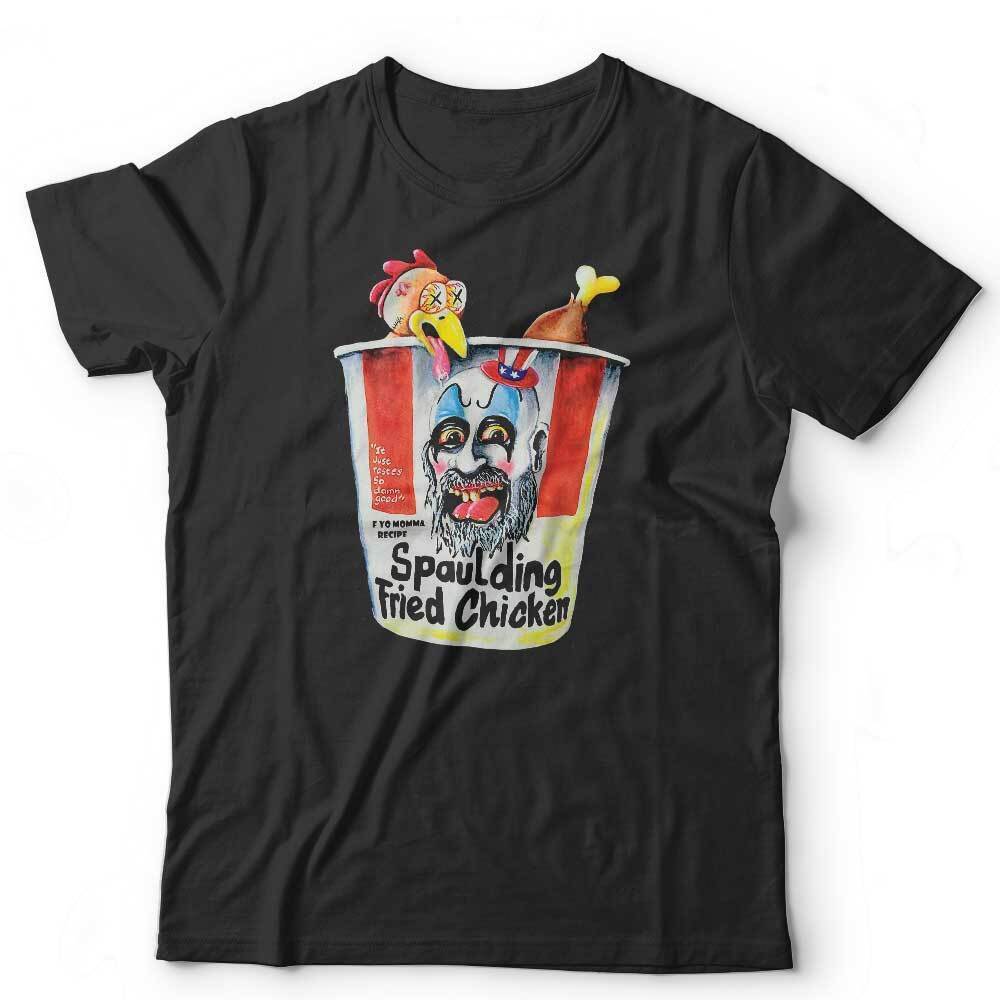 

Captain Spaulding Tshirt Fired Chicken Unisex and Kids Clown Rob Zombie Sid Haig S