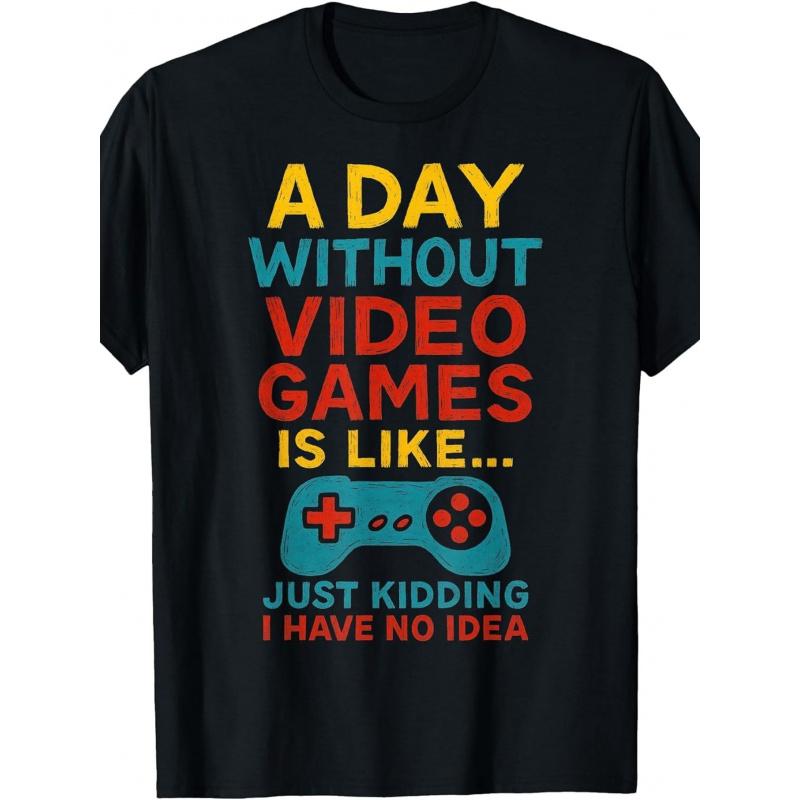 Funny Gamer Saying Graphic Tee Men Boys Teens Video Gaming T-Shirt