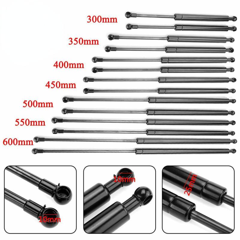 2pcs 300-600mm 300/400/600/800N Car Gas Struts Bonnet Hood Tailgate Lift Strut Support Bar Gas Spring Bus Bed Truck Boat Window