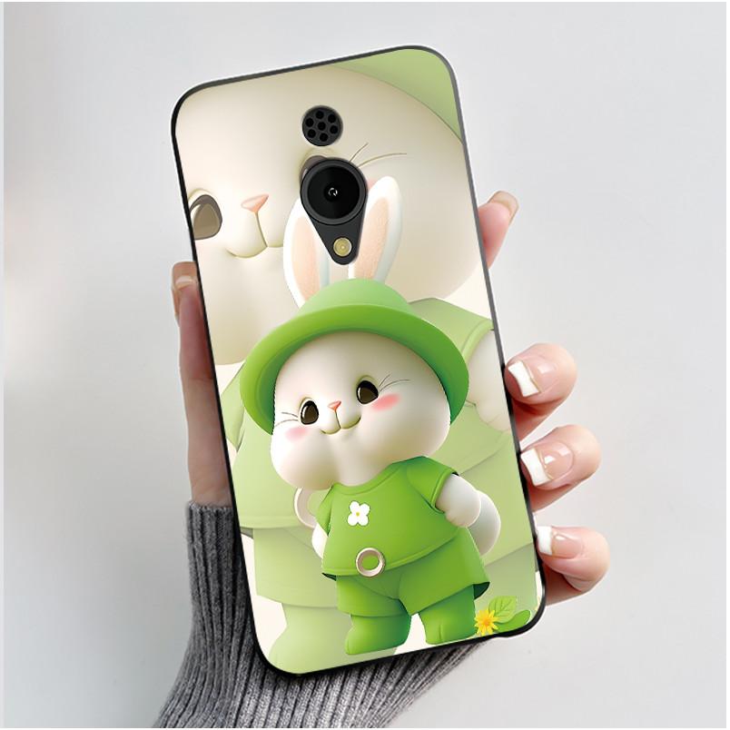 Phone Case For Nokia 150 2G 2023 Casing Luxury Cute Love Rabbit Funny Cartoon Black Matte Soft Silicone Shockproof Cover Shell