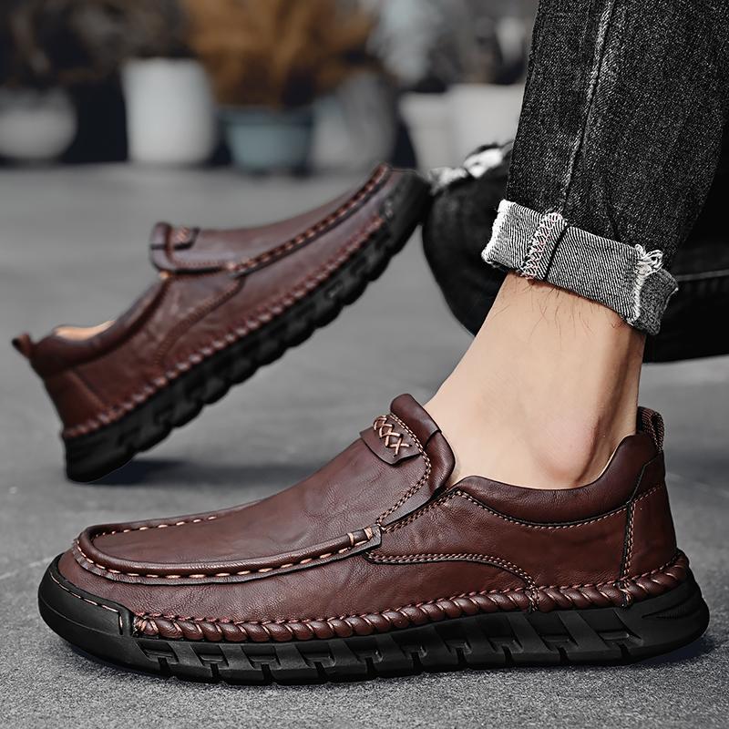 Pánské vysoce kvalitní kožené boty Business Casual Four Seasons kožené boty Pánské měkké kožené boty