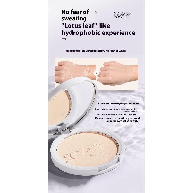 Sametový pudr s jemnou mlhou, make-upový pudr, kontrola mastnoty, voděodolný, dlouhotrvající, matný, přirozený, nahý make-up, pudr