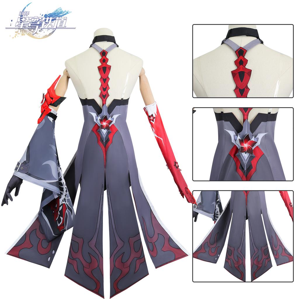 Collapse Star Dome Railway Huangquan cos Clothing Collapse Star Dome Railway Red Huangquan Two Forms cos Game Clothing