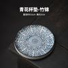 Blue and White Circular Cup Mat Ceramic Insulated Tea Tray Heat Resistant Placemats Teacup Holder Kung Fu Teaset Accessories